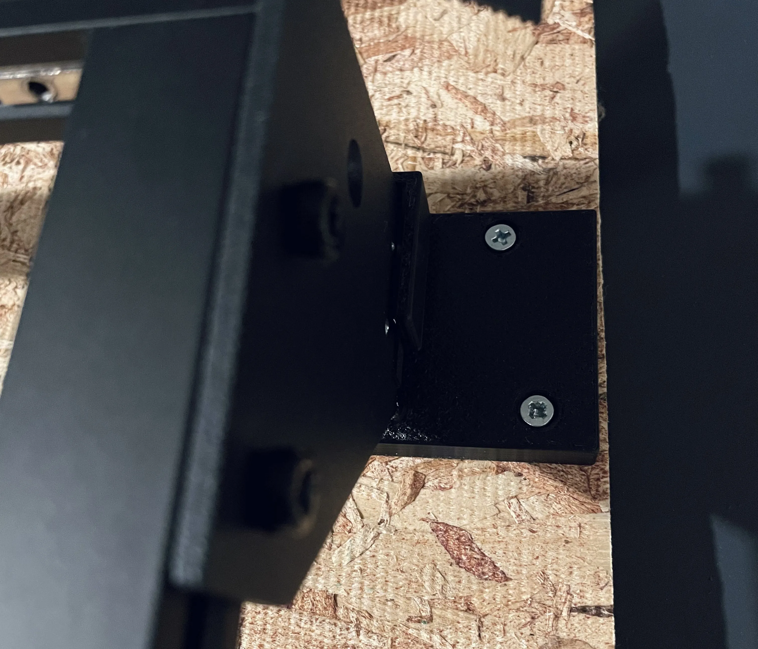 Close-up of a stripped screw in one of the 3D printed accessories